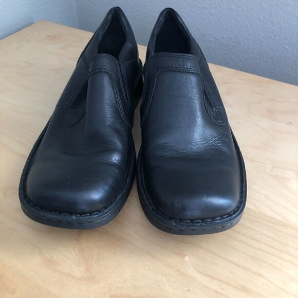 Vintage Y2K Born Leather Loafers Men\'s EUR 42 Black Chunky Sole Square Toe main image 5